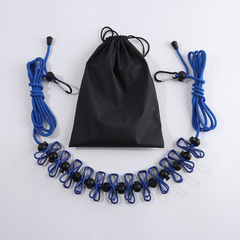 Outdoor colorful hanging light rope portable windproof clothes drying rope camping tent hanging artifact camping multi-functional lanyard
