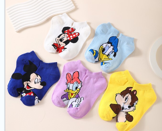 Mickey Mouse Socks Unisex Mid-Tube Mickey Mouse Cartoon Anime Adult Classic Korean Version Trendy Couple Cotton Socks