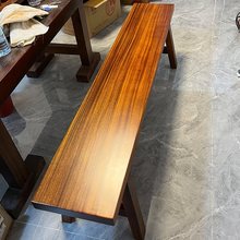 茶桌凳子长条凳实木长板凳大板桌奥坎黄花梨椅子红木原木中式