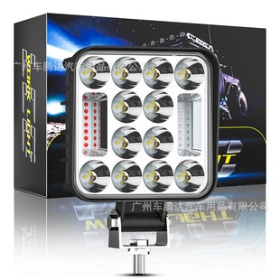 Car Led Work Light 4 Inches 78W Red and Blue Warning Flash Off-Road Vehicle Roof Spotlight Inspection Light Driving Light