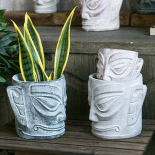Cement Gardening Decorations Creative Painted Characters Crafts Home Living Room Bedroom Entrance Desktop Ornaments Gifts