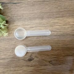 2.5g5cc 短い柄の平底プラスチックスプーン プラスチック製小さなスプーン パウダースプーン バルク ZY11038