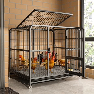 Chicken Cage Household Large Breeding Cage Chicken Coop Chicken Nest Automatic Feces Clearing Duck Cage Wire Mesh Balcony Outdoor Poultry Cage