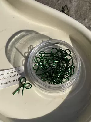 Bow Super Thick Manicure Wearable | Dırnaq bəzəkləri - christmas-green-box-20-pieces
