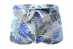 Manufacturer wholesale men's swim trunks with printing, silky sexy, export-friendly straight-leg swim trunks, cross-border direct supply