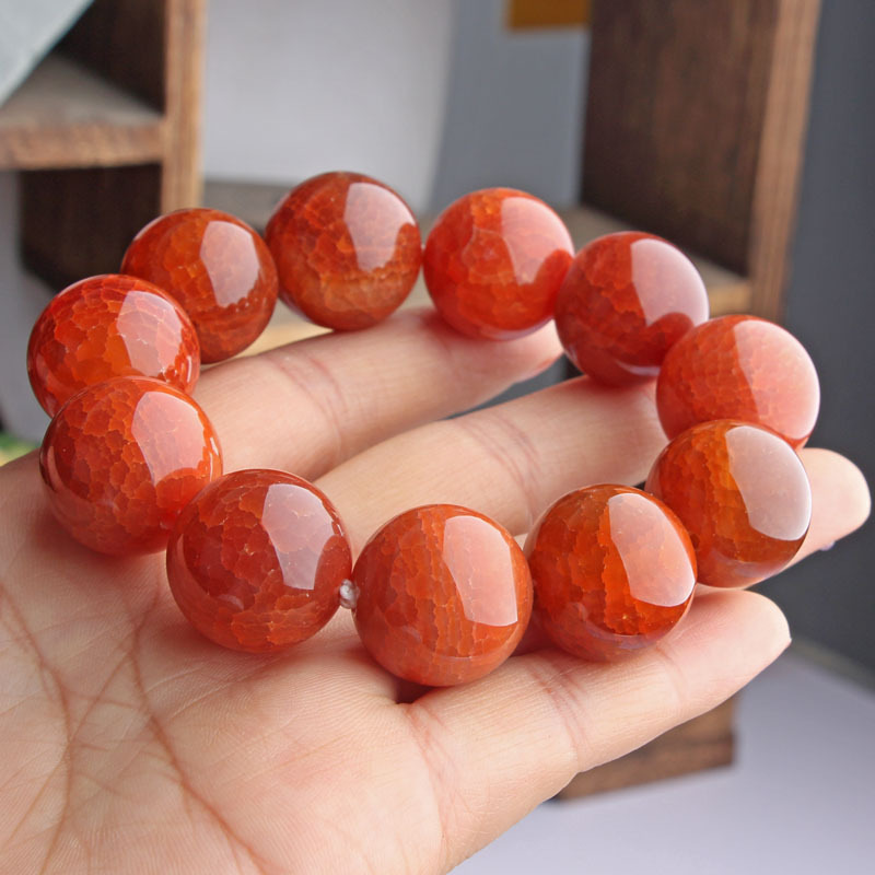 天然紅瑪瑙竜鱗紋手串ブレスレット竜鱗鳳血瑪瑙手串玉器生放送商品ソースはプレゼントを販売します。|undefined