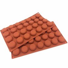 拉丝肉松小贝28连小平顶圆硅胶模具烘焙师炼乳杯蛋糕烘焙用品