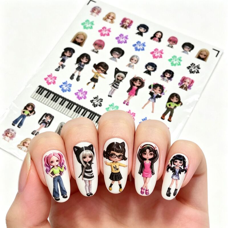 Laaa sausage, Instagram-style, Y2K, millennium, Blythe doll, vintage, spicy girl doll, heart-shaped hibiscus nail art Laaa sausage, Instagram-style, Y2K, millennium, Blythe doll, vintage, spicy girl doll, heart-shaped hibiscus nail art