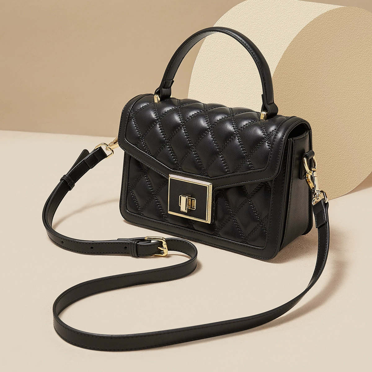 Европейская и американская ретро-ромбовидная вышитая сумочка женская 2024 новая модная женская сумка высокого качества