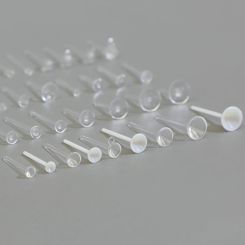 DIY иглы для ушей из смолы, прозрачные серьги для ушей, для сна без снятия, невидимые аксессуары для ленивых ушей, пластиковые палочки для ухода за ушами, антиблокировочные иглы