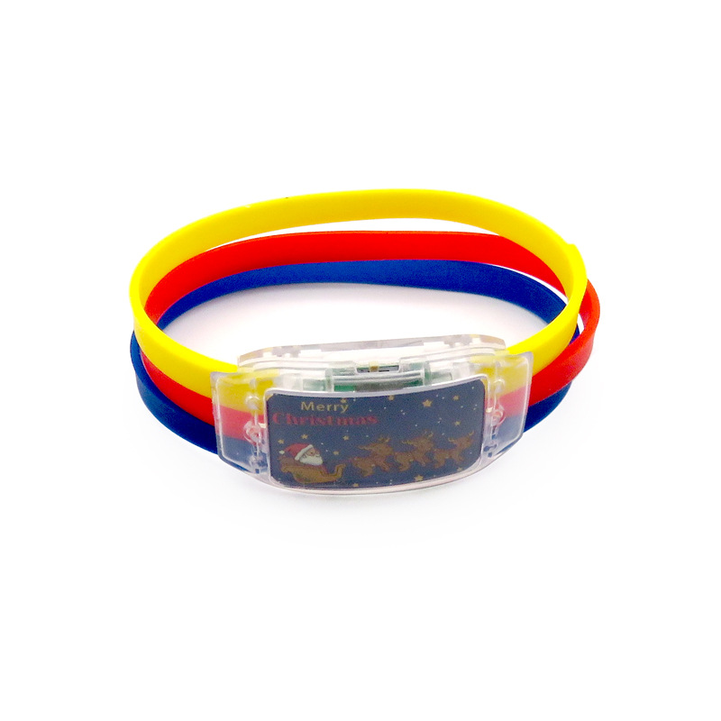 欧美热销爆款圣诞发光手环