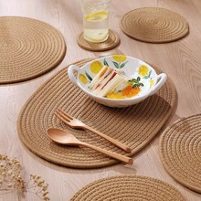 日式手工编织棉线绳防烫隔热耐热家居餐桌垫杯垫碗垫子餐垫隔热垫