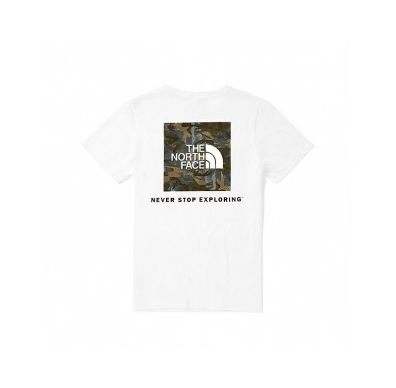 NTノースフェイスの純綿Tシャツの正しいバージョン、男性と女性用、カップル向けの同じスタイル、トレンディなプリント、幅広で多用途、カジュアル半袖|undefined