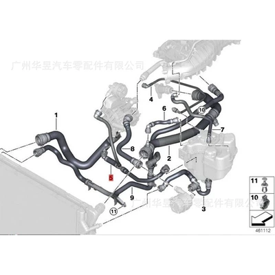 17128616914 Is Suitable for automobile water pipe