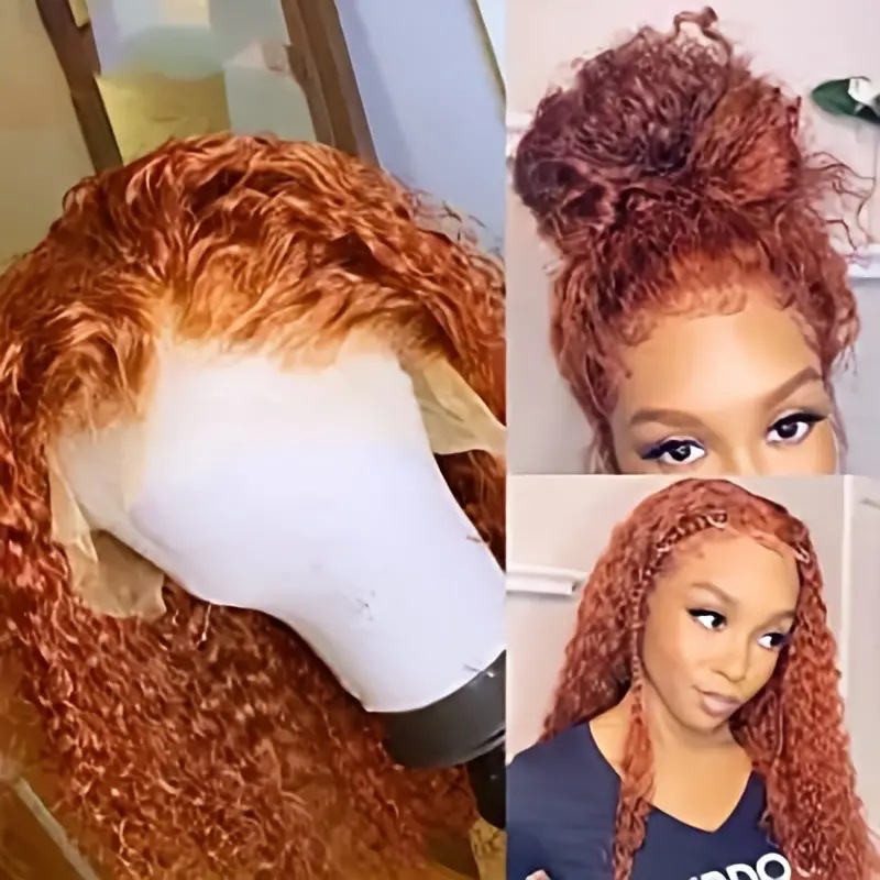 Synthetische Haarverlängerungen mit Frontspitze, Wasserwellen, kleine Locken, Perücke für afrikanische Haare, durchschnittliche Größe, Körperwelle, lang/kurz, Clip-in_voghion.com