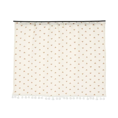 Sun shade cotton yarn car sun protection - orbit-double-yarn-brown-love-heart-curtain