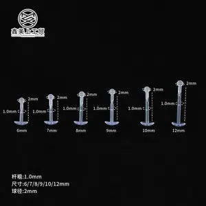 Transparent Invisible Soft Rod Lip Piercing Ball Insert Rod Lip Ring Fashion Simple Straight Rod Ear Stud Nose Stud Manufacturer Wholesale