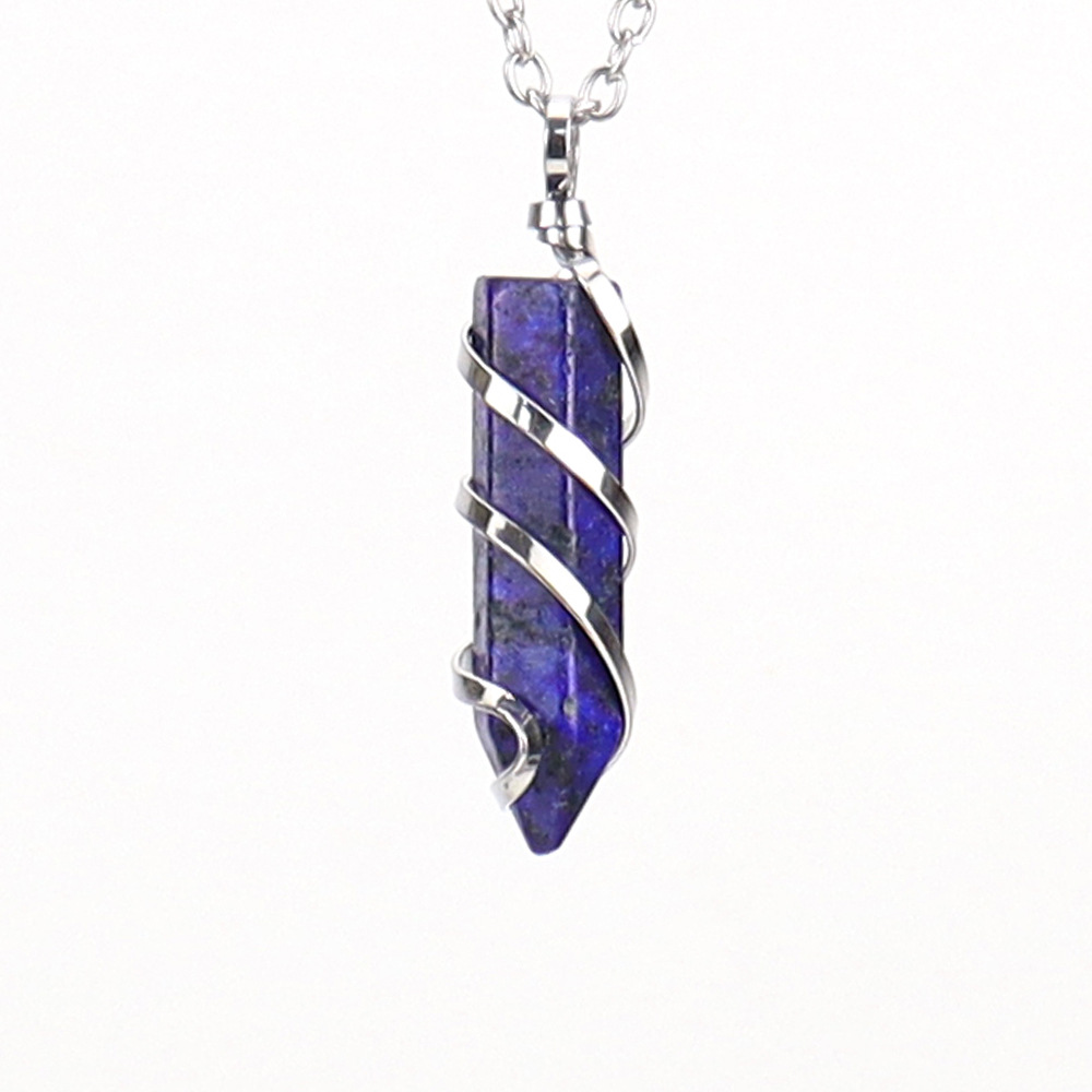20g Weight Pendant Necklace Classification 1 Piece Quantity Daily Occasion natural stone Material Spiral Stripe Pattern Women'S Gender Knitting Design Streetwear Style 1 Piece Streetwear Spiral Stripe Natural Stone Knitting Pendant Necklace 6