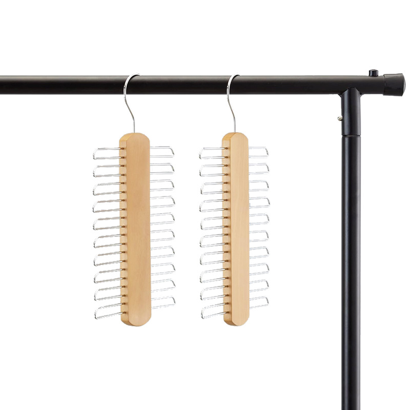 Red de celebridades de la red 12 clips 8 ganchos percha multifunción ropa interior chaleco camisola correa colgante de madera maciza almacenamiento colgante de ropa uno múltiples ganchos