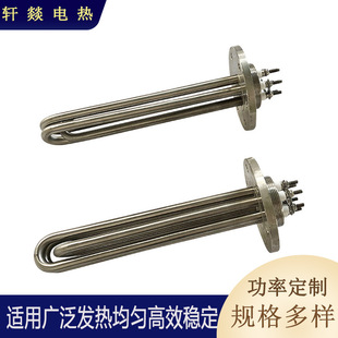 High Power Flange Heating Tube Industrial Electric Heating Rod Stainless Steel Flange Heating Tube