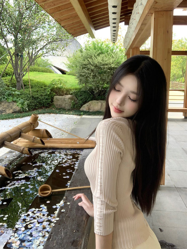 woppei 25秋冬新款拉链毛衣开衫女舒适修身显瘦翻领螺纹针织上衣|undefined