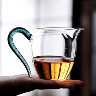 草堂公道杯高硼硅玻璃禾器分茶器茶海耐热均杯家用功夫茶具功道杯