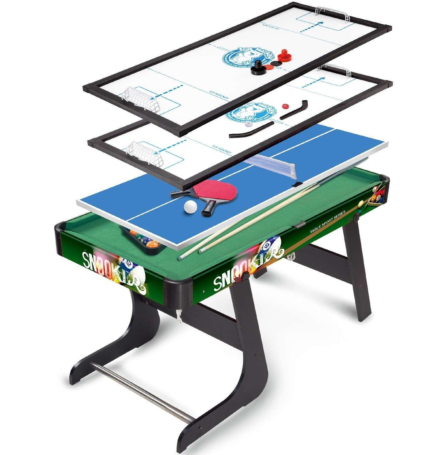 Mesa de billar multifuncional 3 - en - 1 4 - en - 1 fútbol hockey sobre hielo mesa de tenis de mesa juguetes para niños