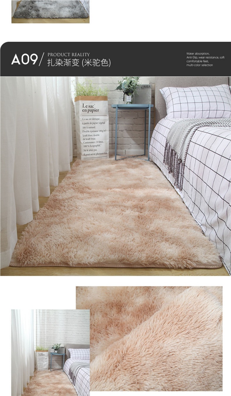 Scandinavian Ins Style Girls' Room Carpet Bedroom Full of Cute Popular Same Style Bedside Plush Blanket Floor Mat