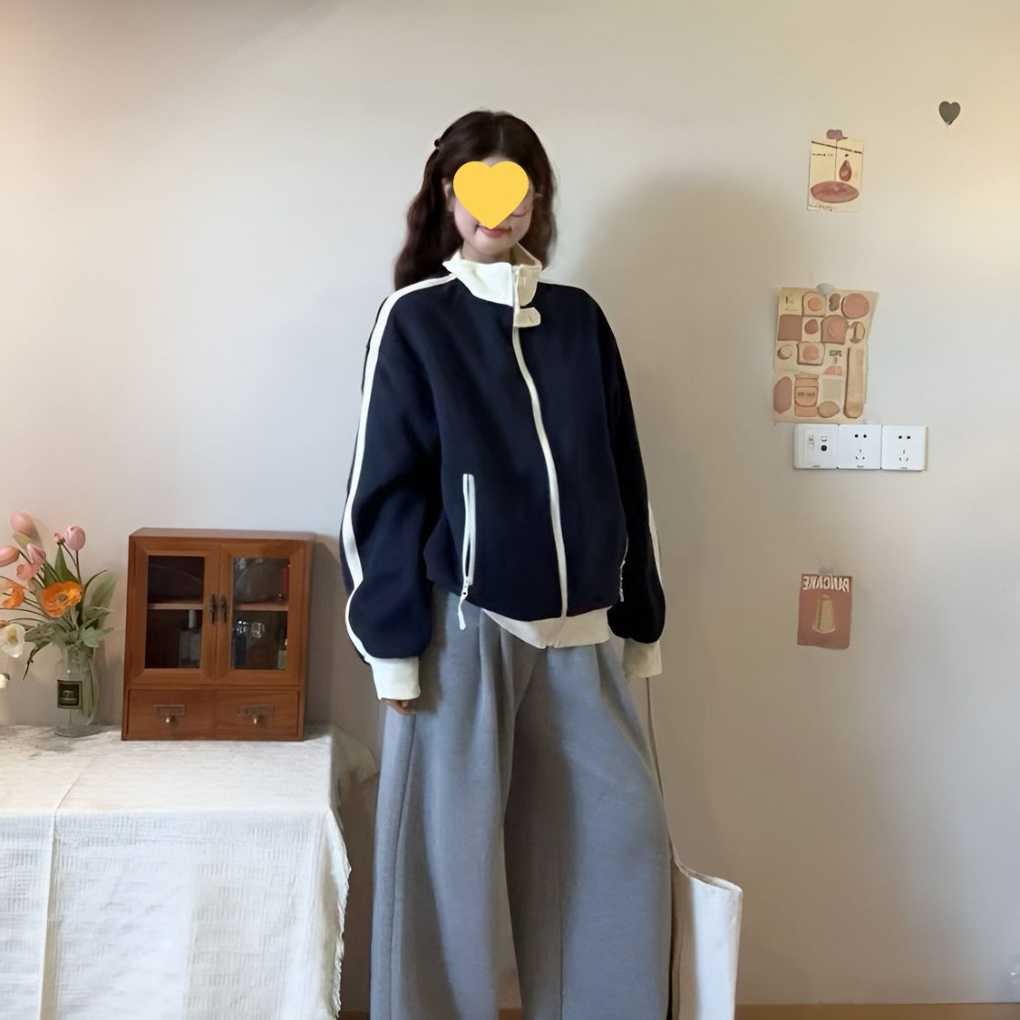 卫衣外套美式松弛感休闲外套女2025秋季新款卫衣开衫棒球服女