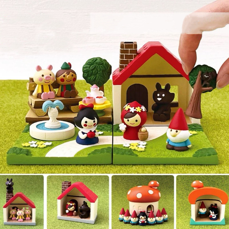 Japanese Grocery Zakka Little Red Riding Hood Dream Mushroom Cottage Garden Desktop Ornaments Mini Miniature Scene Decoration