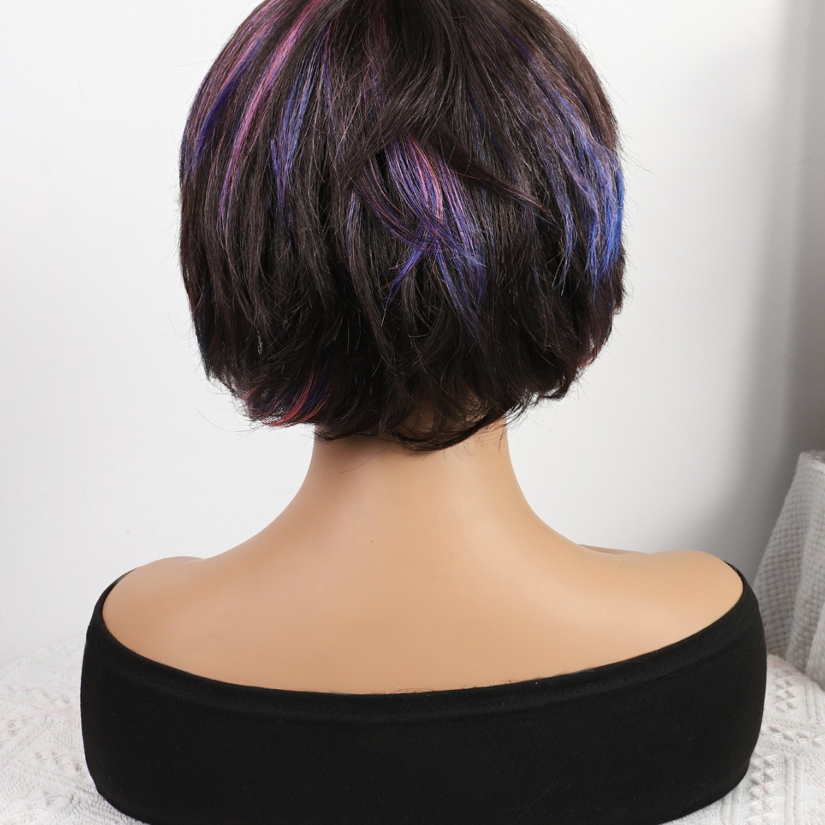 Fibra química al por mayor bob cabello pelucón mecánico pelucón cubierta de pelo