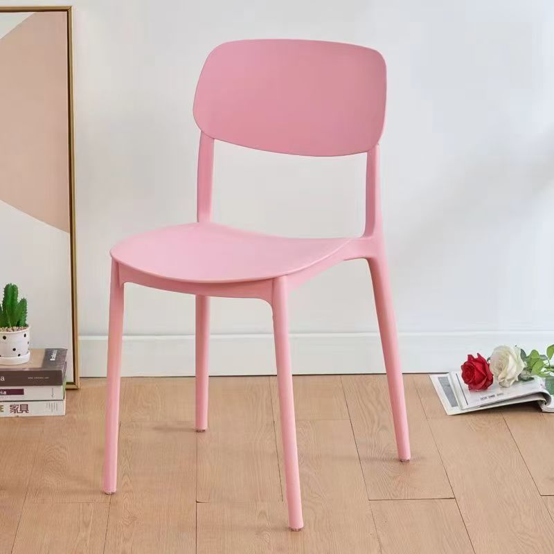 Silla de plástico para el hogar silla de respaldo de restaurante gruesa mesa de comedor silla de comedor comercial taburete moderno simple y cómodo al por mayor