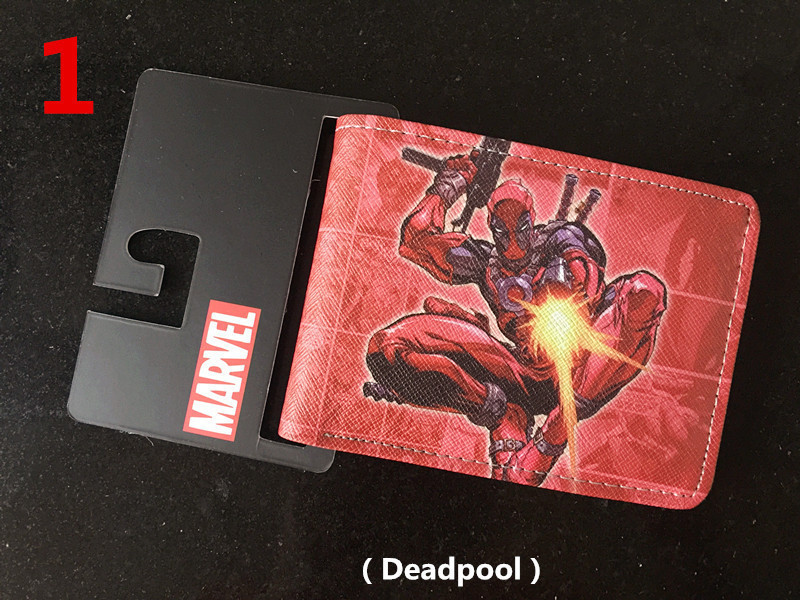 Deadpool deadpool cartera corta Marvel Avengers superhéroe pu cambio cartera