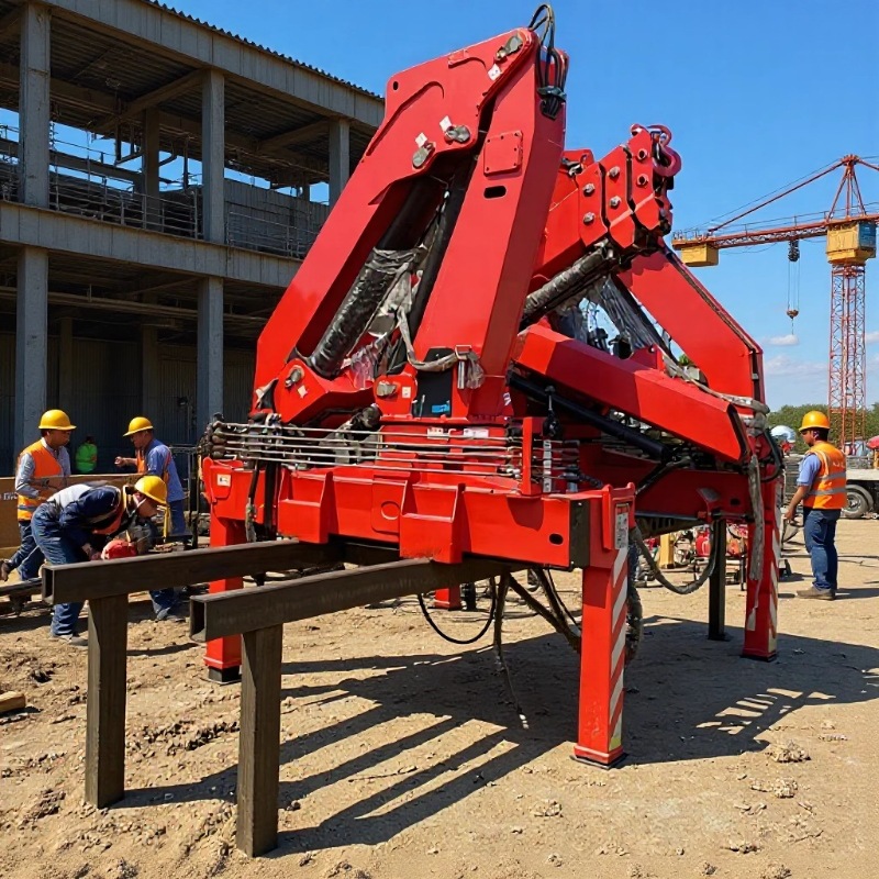 【程力集团】出口中国重汽豪沃10吨转向节吊臂安装吊车待售