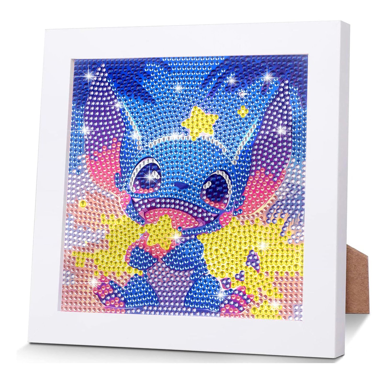 Star Baby Stitch con marco de pintura de diamantes juguetes educativos paquete de material de diamantes de cristal bricolaje pegatinas hechas a mano para niños