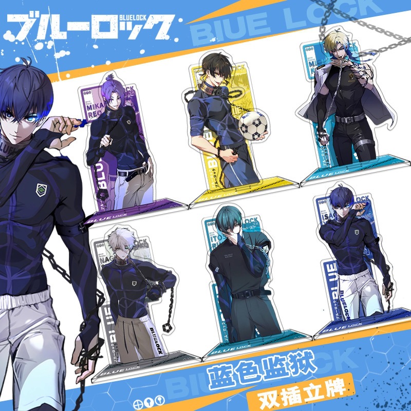 Blue Prison 351 Series Double-Sided Standee Figures: Issei Kise, Honosuke Honoka, Seishiro Nagi - Humanoid Desktop Decorations
