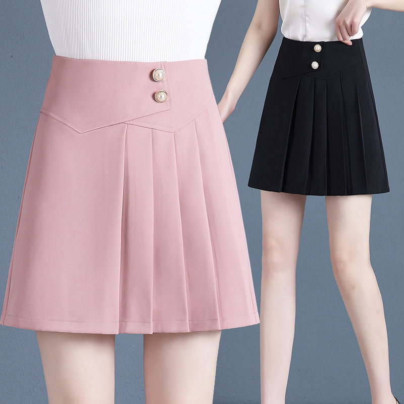 Asymmetrical pleated skirt