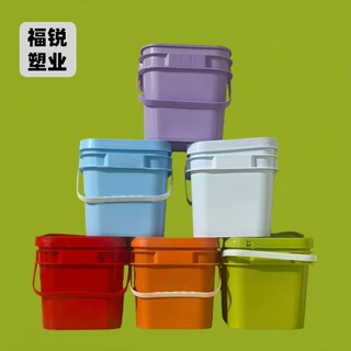 批发5升方形塑料桶5kg农兽药酱料桶化工桶带盖食品级塑料包装方桶