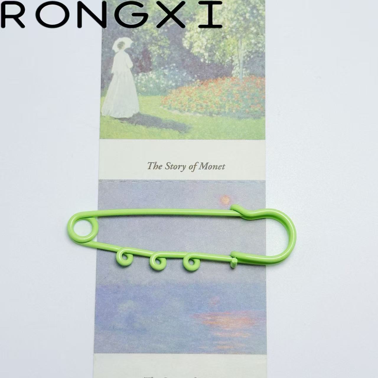 6cm pin de pintura brillante broche de tres agujeros DIY material hecho a mano bolsas de ropa accesorios de decoración clip de pelo accesorios de seguridad image 17