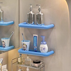 キャンディーカラーのバスルームシンク壁収納ラックトイレバスルームドーパミン壁掛け収納ラックカラー