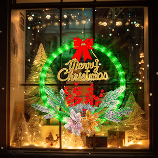 Cross-Border Material Package DIY Pendant Christmas Led Decorative Lights Glass Door Atmosphere Scene Layout
