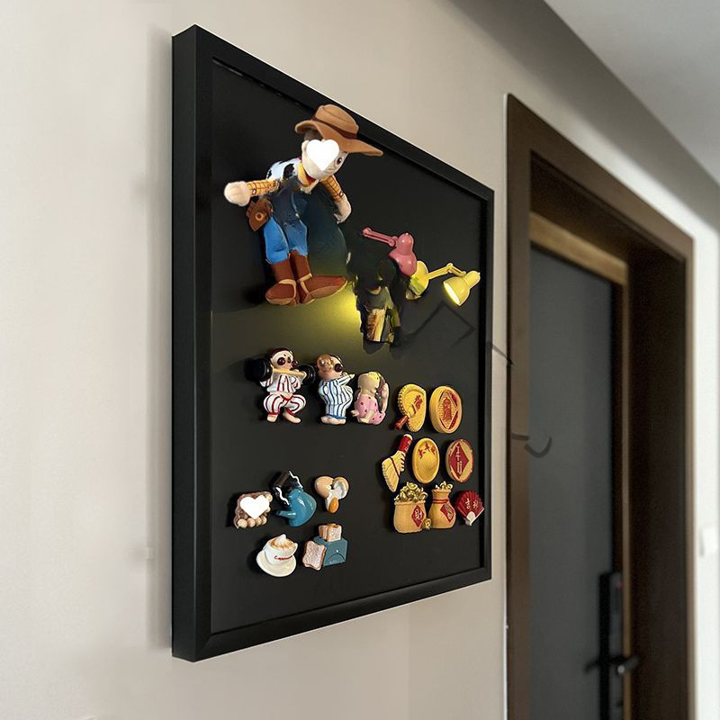 批发配电箱免黑板装饰画新款展示电表箱板遮丑磁吸打孔遮挡冰箱贴|undefined