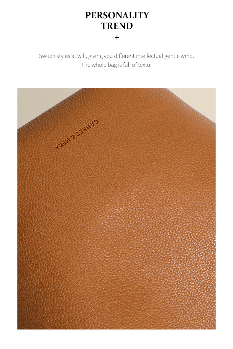 Women's Large Capacity Leather Shoulder Bucket Bag For Winter_voghion.com