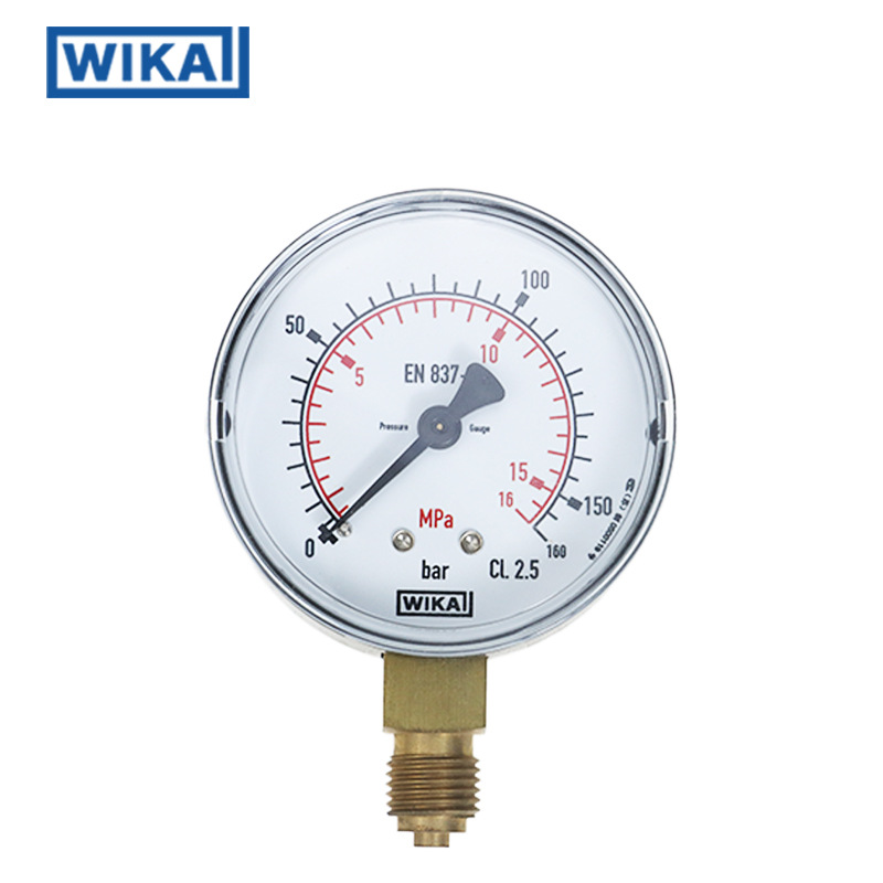 WIKA威卡111.10.063径向标准型波登管压力表黑铁外壳EN8837-1包邮