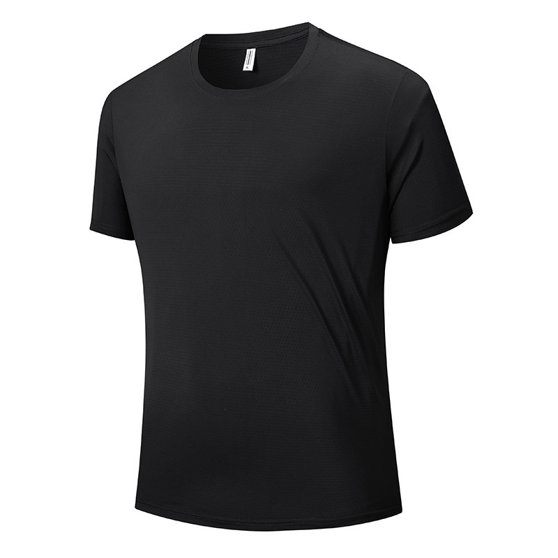 Ropa de trabajo de verano camiseta de hielo de secado rápido cuello redondo logotipo de manga corta ropa de trabajo corporativa deportiva image 7