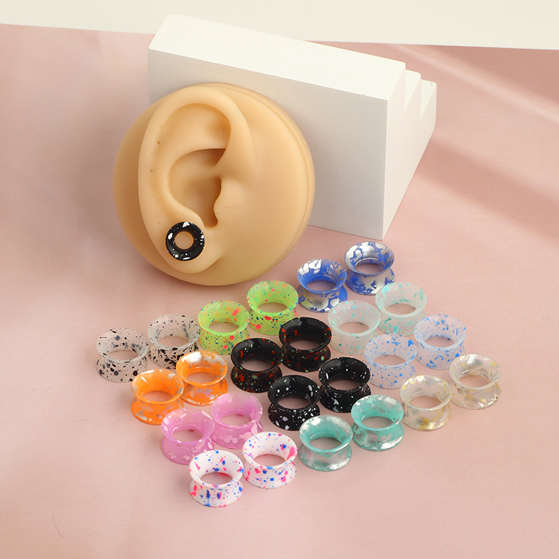 Silicone Ear Expander Tunnel Multi-Color Auricle Piercing Jewelry 25mm for Men Women detail image 7
