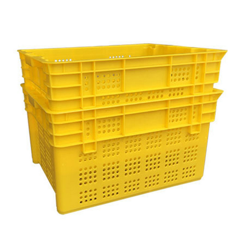 正反错位交叉塑料周转箩塑胶周转筐堆码套叠物流框配送省空间胶篮