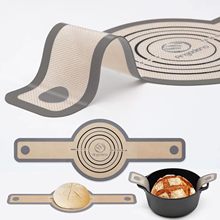 硅胶面包吊带荷兰烤箱垫不粘易清洗可重复使用的硅胶面包烘焙垫