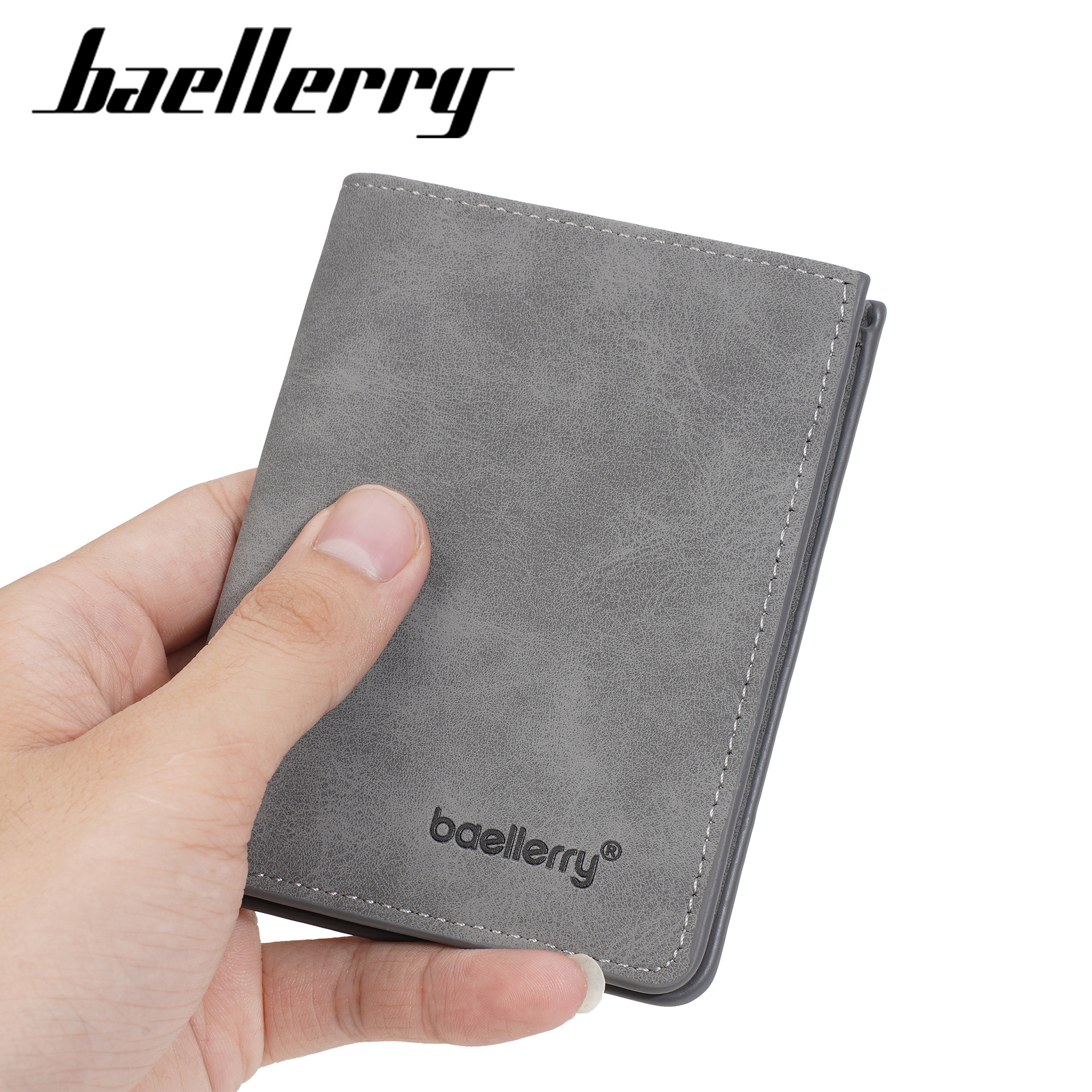 short thin suede wallet for students