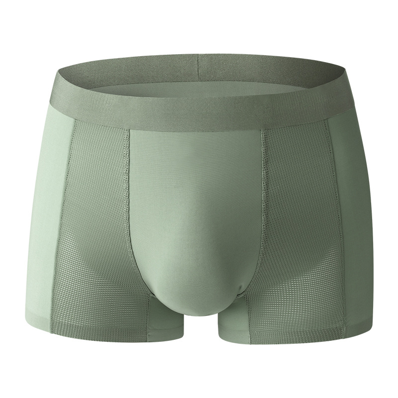 Pantalones interiores de hombre, pantalones interiores de hielo de verano, pantalones interiores de cintura delgada transpirables sin marcas de hielo, pantalones interiores de suministro transfronterizo para hombres